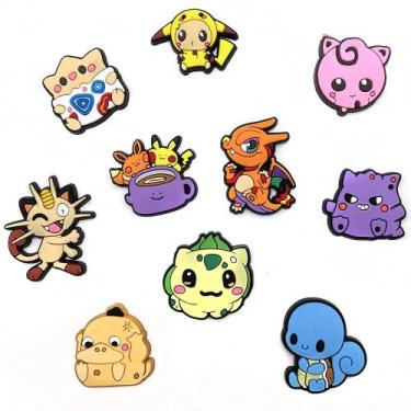 Imagem de Kawaii Pokémon Shoe Charms Pikachu Charizard Squirtle Anime Acessórios