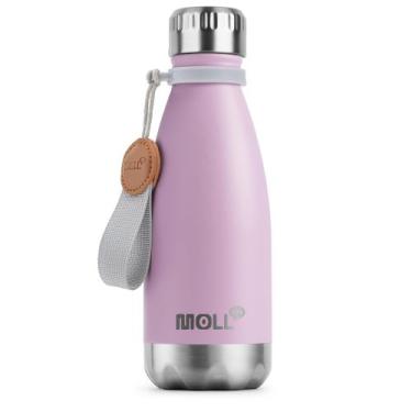 Imagem de Garrafa de água Mollcity Small Kids 350ml de aço inoxidável roxa