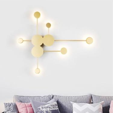 Imagem de GZZBMY Arandelas de parede modernas de LED de metal acrílico para iluminação de parede luminárias de parede nórdicas minimalistas para sala de estar interna quarto corredor decoração de escritório