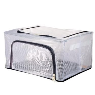 Imagem de Caixa de armazenamento doméstica transparente de grande capacidade à prova d'água e à prova de umidade (10, 59cmX41cmX39cm)