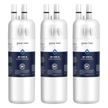 Imagem de GLACIER FRESH Filtro de água para geladeira EDR1RXD1 compatível com W10295370A, EDR1RXD1, WHR1RXD1, KAD1RXD1, filtro 1, W10295370, P4RFWB, P8RFWB2L, 46-9930, 46-9081 pacote com 3 filtros de água para