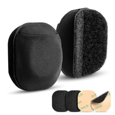 Imagem de CaSZLUTION Capa com suporte para AirTag, pacote com 4 – Capa de rastreador GPS segura e discreta com adesivo adesivo, compatível com AirTag/Moto Tag/Tile Sticker, suporte de tecido Air Tag para