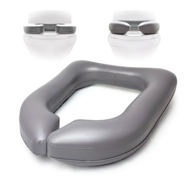 Imagem de Espuma de alta densidade e almofada de assento de vaso sanitário elevada infalível para maior conforto e elevação. Fácil de limpar. Capacidade de 100 libras para idosos, idosos, usuários