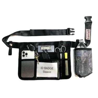 Imagem de Schoolbelt Avental premium para professores/8 bolsos variados/bolsa para identidade/bolsa de bebida/mosquetão retrátil para professores/professores e trabalhadores móveis