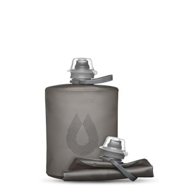 Imagem de Hydrapak Stow – Garrafa de água dobrável – (500 ml) – Garrafa de viagem ultraleve e embalável, bolsa de apertar, tampa fácil de abrir, livre de BPA – Cinza mamute