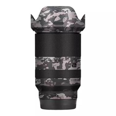 Imagem de Adesivo de câmera antiarranhões para tampa de lente para Tamron 28-200 mm adequado para Sony Mount película protetora protetor de corpo decalque 28-200 (Camuflagem de campo)