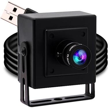 Imagem de ELP Câmera USB mini box para computador, webcam HD de 5 megapixels com lente de 3,6 mm para visão de máquina, câmera de computador OV5640 UVC USB2.0 Lightburn para máquina de gravação, impressora 3D