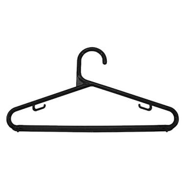 Imagem de Cabide Tradicional Infantil Fixo - 50 Unidades - Preto