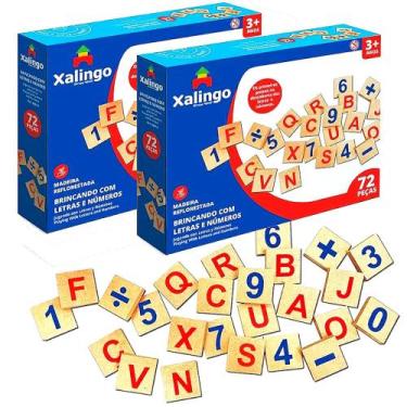 Imagem de Letras e Números Educativo Didático Brincar e Jogar Montar Palavras e 