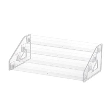 Imagem de simhoa Expositor de, suporte para óleos essenciais, organizador de maquiagem, organizador transparente multiuso para maquiagem, joias, óleos, 4 camadas