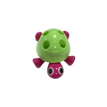 Imagem de Apontador Com Depósito e Porta-Lápis Tartaruga ROKE, Rosa