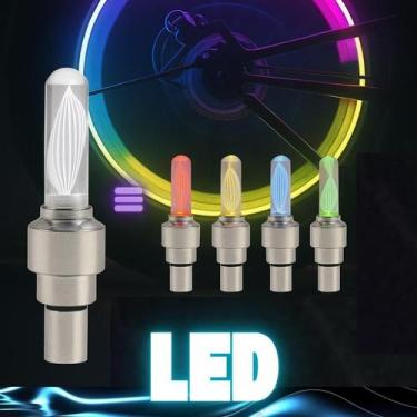 Imagem de Par de LED para Pneu com 4 Cores em 1  Flash Automático ao Girar Luz m