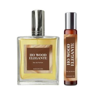 Imagem de Perfume Ho Wood Elegante Homem 50Ml + Spray 10Ml Natural - Essência Do