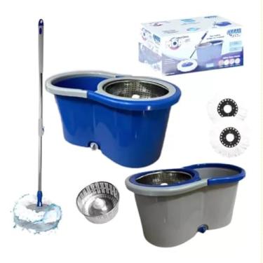 Imagem de Mop Giratório, Mop com Angulação, Centrífuga 360 com Cesto em Inox 13 litros