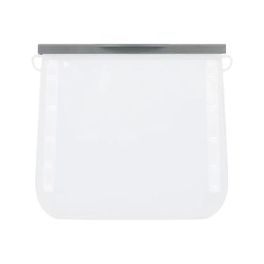 Imagem de Generic Bolsa de silicone para armazenamento de alimentos, organizador portátil de frutas e pães, bolsa reutilizável para freezer, recipiente selado para, Grande