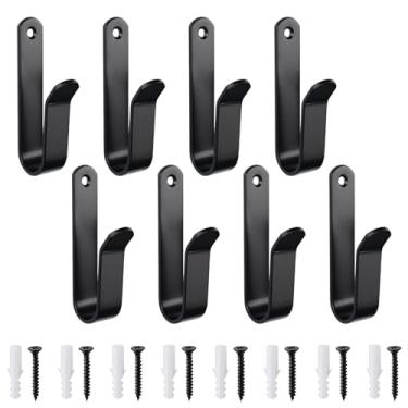 Imagem de Eagles Clipes de montagem na parede de snowboard, suporte horizontal para snowboard, armazenamento/exibição para pranchas de surf, skis, casa, garagem (126-preto-8 unidades)