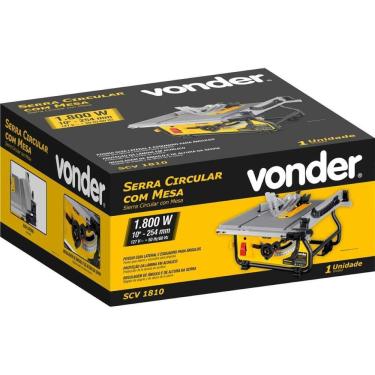Imagem de Serra Circular De Mesa 10'' 1800W Scv1810 Vonder 110V