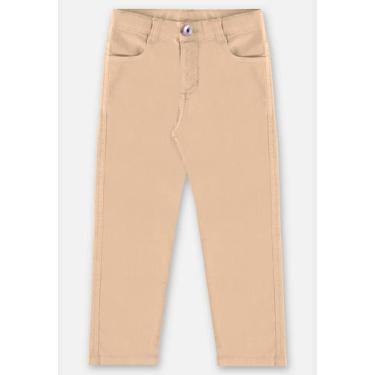 Imagem de Calça Skinny em Sarja com Elastano Infantil Menina Up Baby, Bege, 12