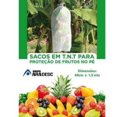 Imagem de 10 Saco De Proteção Tnt P/ Bananas 69 cmx1,50 mts C/amarril - Fruta Pr