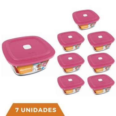 Imagem de 7 Potes de Vidro Facilita Quadrado 300ml Marinex Nadir - NADIR FIGUERE