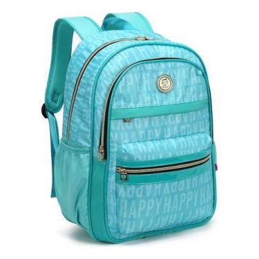 Imagem de Mochila Escolar Feminina Happy Reforçada P/ Notebook Moderna - D'PRESE