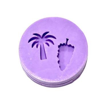 Imagem de F1527 mini molde de silicone coqueiro e pinheiro confeitaria biscuit -