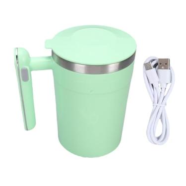Imagem de AYNEFY Caneca Elétrica Recarregável de Agitação, Aço Inoxidável Automático de Aço Inoxidável. (GREEN)