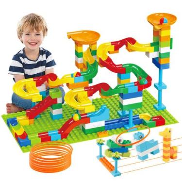 Imagem de Blocos de construção de brinquedos Anpcso 2 em 1 Marble Run 118 unidad