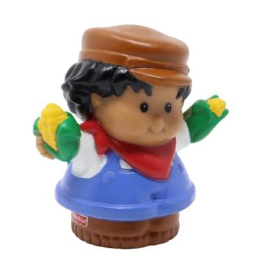 Imagem de Fisher-Price Replacement Part for Collectible Little People Stable Barn Animal Sounds Farm Tractor Playset 77709 - Replacement Hispanic Farmer Roberto Figure Holding Corn