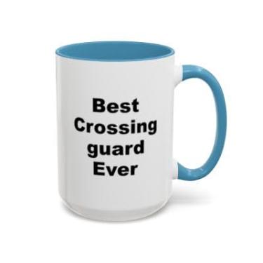 Imagem de Best Crossing Guard Ever - Caneca de café com destaque engraçado presente para herói da segurança escolar - Ideia de presente de aniversário e Natal (azul claro, 425 g)