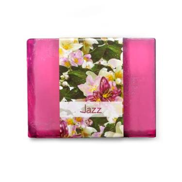 Imagem de Sabonete em barra de glicerina com aroma de jazz – natural, vegano, hipoalergênico – hidratante e hidratante com 100% glicerina vegetal – livre de sulfatos, parabenos, sem produtos químicos – 127 g