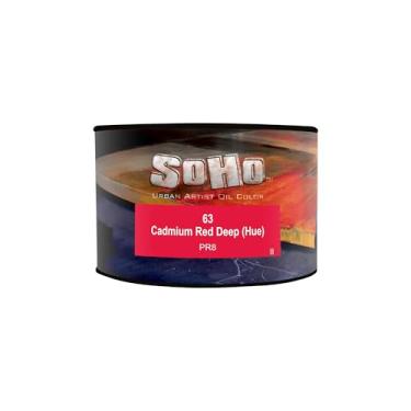 Imagem de SoHo Urban Artist Tinta a óleo - Cores a óleo mais valiosas para pinturas e artistas com excelente carga de pigmento para cores brilhantes - [Vermelho cádmio matiz profundo - Lata de 430 ml]