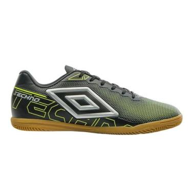 Imagem de Chuteira Futsal Umbro Techno - Preto e Verde 40, Preto, 40