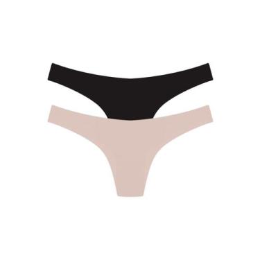 Imagem de Kit/2 Calcinha Biquíni Bonjour K0860 Microfibra T. P/G, P, Bgr, Preto,