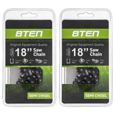 Imagem de 8TEN Corrente de motosserra para Stihl 260 261 270 280 290 360 361 380 22BPX074G 18" .063 .325 74 elos de acionamento pacote com 2