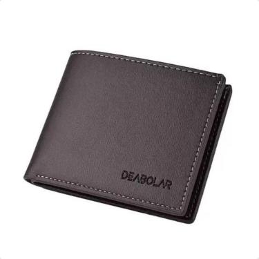 Imagem de Carteira de couro masculina porta dinheiro - marrom