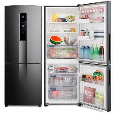 Imagem de Geladeira Electrolux 490 Litros, Frost Free, Inverse, Black Inox - IB7