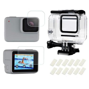 Imagem de Estojo impermeável D&F para GoPro HERO7 branco e prata