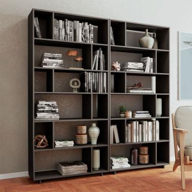 Imagem de Estante para Livros 10 Prateleiras Preto Bke 261 - Brv