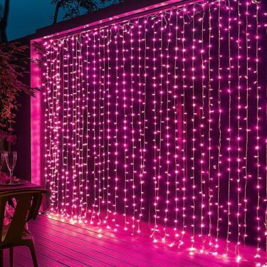 Imagem de Curtain String Lights Dazzle Bright 300 LED para o Dia dos Namorados