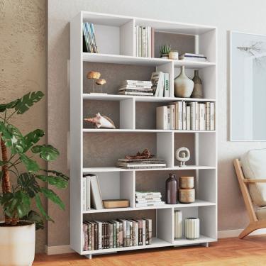 Imagem de Estante para Livros 5 Prateleiras Branco Be 47 - Brv