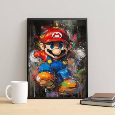 Imagem de Quadro Gamer Pop Art - Grafite 24X18Cm - Com Vidro
