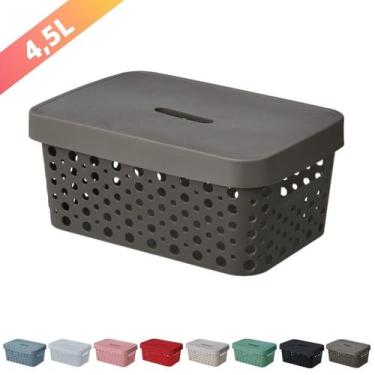 Imagem de Caixa Organizadora Trama Rattan 4,5L Usual Utilid. - Usual Utilidades,