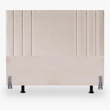 Imagem de Cabeceira Moderna 195 cm Linho King Clássica Cama Box Frame - Black Ho