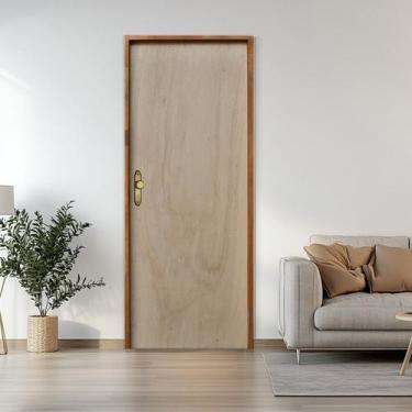 Imagem de Porta Lisa Mescla Batente Ecológico 1 Fechadura 813/02 Oxidada 80 X 21