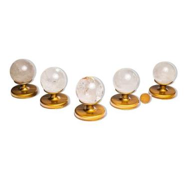 Imagem de 05 Esfera Cristal Pedra Natural 45 a 50mm 130 a 170g Tipo C - Cristais