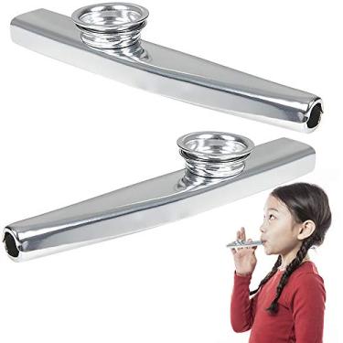 Imagem de ArtCreativity Kazoo de metal de 12 cm - Conjunto de 3 - Instrumento musical divertido para crianças e adultos - Brinquedos musicais duráveis - Lembranças legais de aniversário, suprimentos para fazer