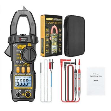 Imagem de Alicate Amperímetro Digital Profissional Corrente DC Aneng PN108, Verm