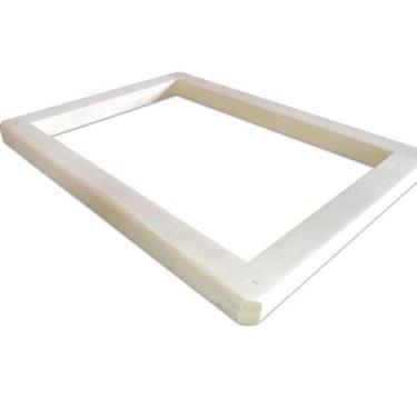 Imagem de Quadro de Madeira Marupá para Tela de Silk Screen Serigrafia 50x60cm -