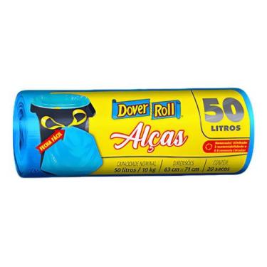 Imagem de Saco Para Lixo Com Alça 50 Litros Super Forte 20 Unidades Resistente A